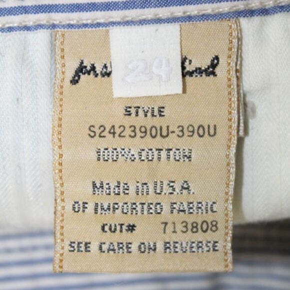 7 For All Mankind Blue White Striped Shorts 24 - Picture 5 of 5